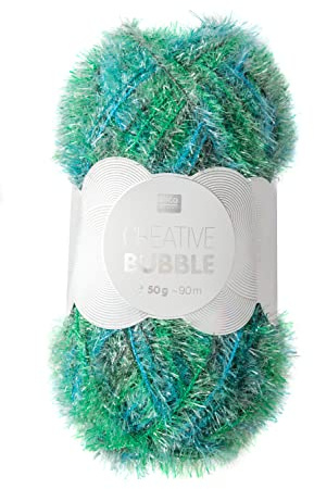 Rico Design Wolle Bubble Print 90m Badeschwämme Duschtiere Grün-Mix Grün-Mix