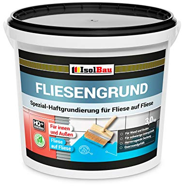 Isolbau Fliesengrund Blau 3 kg - Fliese auf Fliese Grundierung für Wand- & Bodenfliesen im Innen- & Außenbereich
