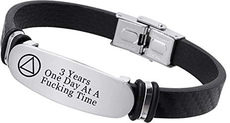 ForeverWill Sobriety Gifts - Pulseras personalizadas de silicona NA AA Sobrio Annivesario Pulseras inspiradoras para recuperación de adicciones regalos de celebración para mujeres, hombres y amigos,