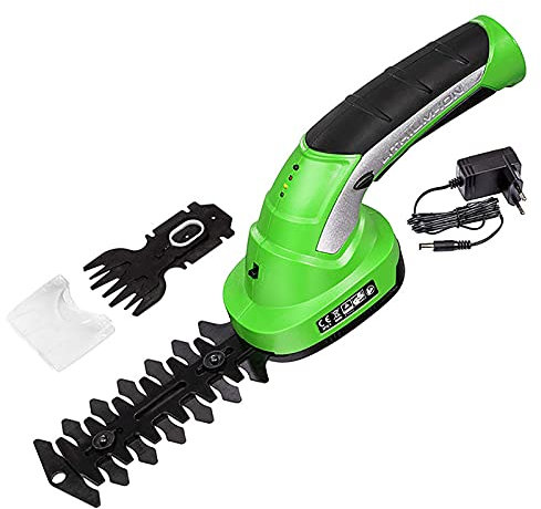 GMtes Tagliaerba a Batteria e tagliabordi - 2 in 1 Tagliasiepi Portatile 7,2 V Tagliaerba Elettrico Cesoie per siepi/Tagliaerba Ricaricabile