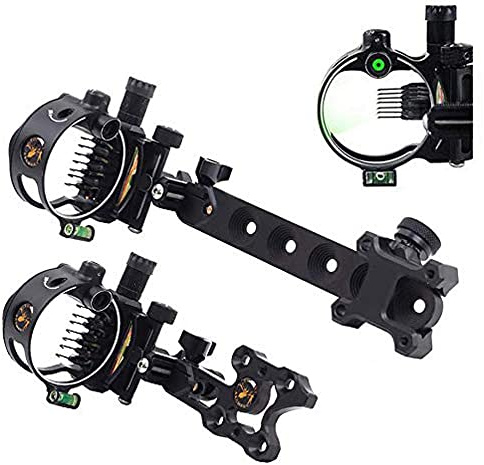 Bogenvisier 5 Pin / 7 Pin Bogenvisier Netzhaut Mikro verstellbares Jagdvisier mit Bogen Viesier leichte Aluminiumlegierung Zielgerät Compound Bogenvisier Bogenschießen Zubehör