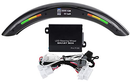 Akozon Lenkrad-LED-Anzeige LED-Performance-Lenkrad der 4. Generation Race Digital Display Schaltanzeigeleuchten OBD2-Modul-Kits