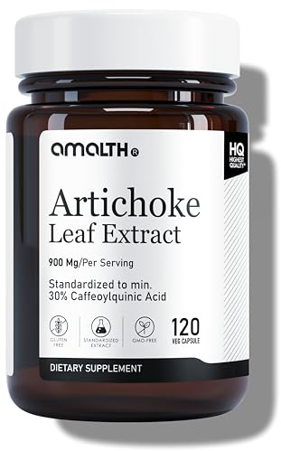 Artichoke Leaf Extract Capsules 900 mg | Cynara Scolymus Extract Capsules Standardized 30% Caffeoylquinic Acid | Artichoke Extract Supplement | Herbal Digestive Wellness Support | 120 Veg Capsules