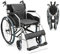 QUIRUMED Silla de ruedas manual de aluminio, Plegable, Ligera, Ancho asiento 46 cm, Frenos de maneta, Acolchada, Para minusválidos, Para personas mayores, Hasta 110 kg