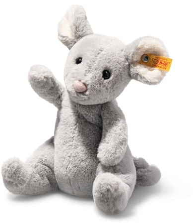 Steiff 056246 Soft Cuddly Friends Cheesy Maus 19cm, blaugrau sitzend