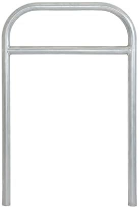 TRUTZHOLM Fahrradanlehnbügel mit Mittelrohr 115 x 78 cm Stahl feuerverzinkt Ø 49 mm zum Einbetonieren Fahrradständer für 2 Fahrräder beidseitig nutzbarer Parker Diebstahlschutz für Fahrräder