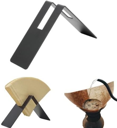 Kaffeefilterhalter,Filtertütenhalter aus Edelstahl,Holder Dispenser Papier,Kaffeefilter-Papierhalter, Metall Kaffeefilter-Aufbewahrungsregal für Zuhause, Küche,Bar,Cafés,Aufbewahrungszubehör(Schwarz)