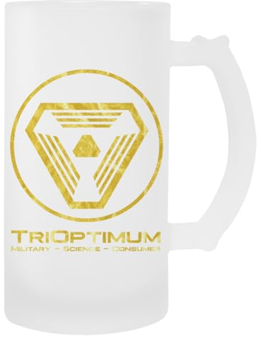 Trioptimum Logo Inspired By System Shock Glas-Bierbecher Mit Henkel