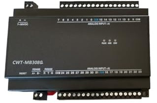 YUANFAHHH Adaptador Serial a Ethernet Módulo Ethernet Modbus TCP CWT-MB308Q 32AI+4Ao RS485 RS232 (Color : I-V-E-485)