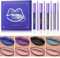 Likesing 8 Pezzi Nero Rossetto Lunga Durata Opaco Kit Matita Labbra Blu Viola Rossetti Set Lucidalabbra Matite Labbra Rossetto liquido Lipgloss Lipstick Matte Trucco Regalo per Ragazza Donna Trucchi