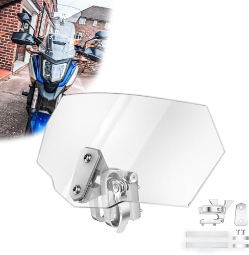 DREAMIZER Pare-Brise de Moto, Pare-Brise et déflecteurs universels, déflecteur de Vent Compatible avec R1 R3 FZ6 TMAX 500 Tracer 900 CBR250 CBR600 PCX125 V-Strom 250 650XT R1200GS F800GT Tiger 800