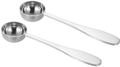 sourcing map 2 cucharaditas de 7,5 ml, cucharas medidoras de acero inoxidable para té de hojas sueltas, color plateado