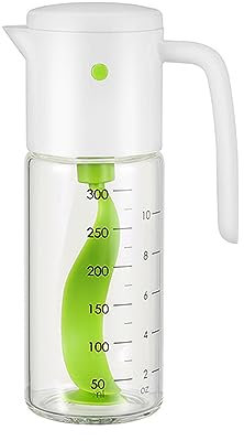 Petyoung Mezclador de aderezo de ensalada de 300 ml, a prueba de fugas, recipiente de almacenamiento para aceite, vinagre, limonada, cocina, restaurante, pizza