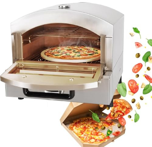 Forno Elettrico Per Pizza Da Banco Commerciale Da 12 Pollici, Forno Per Pizza Multiuso Per Interni, Macchina Per Pizza In Acciaio Inossidabile Per Uso In Ristorante,Gas