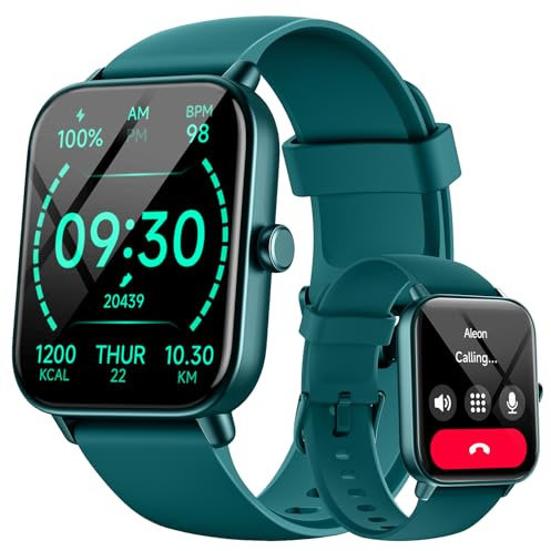 aeac Smart Watches for Women(Answer/Make Call), Alexa Built-in 1.8 HD Ladies Smartwatch with Heart Rate/SpO2/Sleep Monitor, 110+Sports, IP68 Step Counter Fitness Tracker (Dark Green)