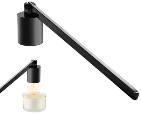 Spegnimento candela | Strumento nero rustico | Elegante estintore per candele con manico esteso e per – Uso | per decorare la casa, cene a di candela, accesso alla cera regalo