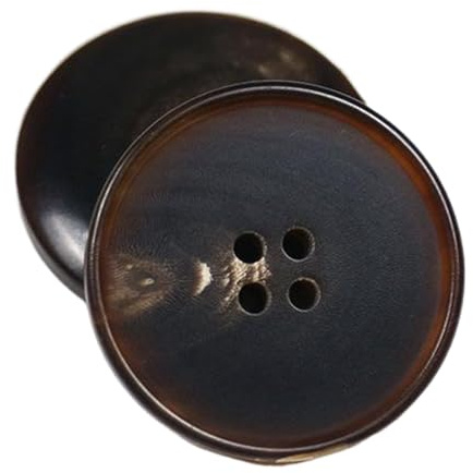 10 Stück Knöpfe, mattes Finish, echte Hornknöpfe für Mäntel und Anzüge, Farbe 6-10 Stück, 25mm