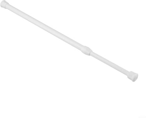 Eawfgtuw Bastone per tenda regolabile a molla, in metallo, estensibile, per finestre, non richiede attrezzi, per cucina e bagno, 30-110 cm, bianco (30-50 cm)