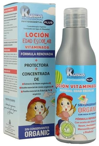 Kunda Loción Capilar Infantil Vitaminada 250ml | Cuidado Diario, Cabello Niños Edad Escolar, Higiene y Protección, Cuero Cabelludo
