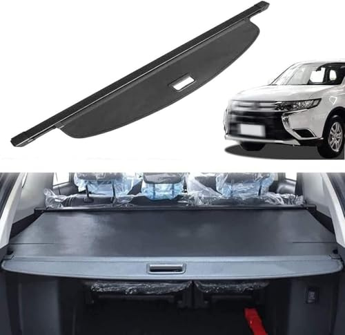 Kofferraumabdeckung Vorhang für Mitsubishi Outlander 2013-2018, Einziehbarer Hintere Kofferraum Hutablage, Schattenschutz Privatsphäre Vorhang