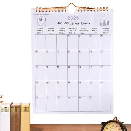 2026-års Kalender 12 Månader Estetik