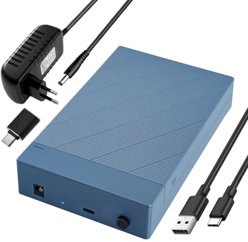 Gbformat Festplatten Docking Station,TypeC3.1 /USB3.1 SATA HDD Dockingstation für 2,5''/3,5'' SATA HDD & SSD, 6Gbps Festplatten Adapter Gehäuse Festplattengehäuse Unterstützt UASP