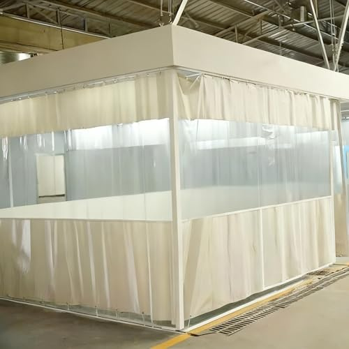Cortina transparente impermeable con ventana de lona, barrera protectora para lavado de coches, almacenes y garajes