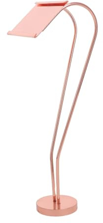 OFFSCH Espositore da Tavolo in Acciaio Inox 25 Cm Cuore Rosa Porta Menù e Segnaposto per Ristorante Buffet Supporto Piccolo per Piatti da Esposizione