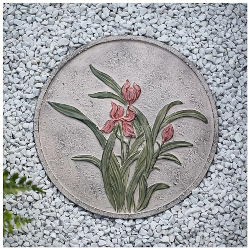 Pas Japonais Décoratifs D'extérieur – Dalles Jardin Rondes 13,8 Po – Dalles De Chemin En Béton Résistantes Aux Intempéries La Décoration Du Jardin, Du Patio, De L'allée Et La Cour(Gray-b)