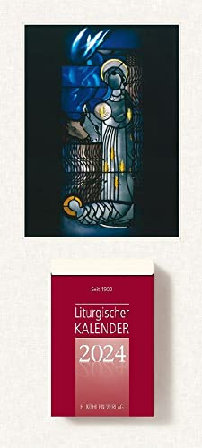 Liturgischer Kalender 2024: Tagesabreißkalender mit bebilderter Rückwand