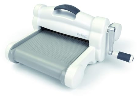 Sizzix Big Shot Plus - Versatile Die Cutting, A4-Sized Opening, Sleek White & Grey, Portable Roller Design - Machine Only (White & Gray)