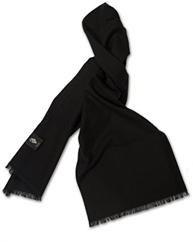 Posh Gear Hombre bufanda de Seda Setafina, negro 100% Seda
