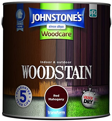 Johnstone's Woodcare Indoor and Outdoor Woodstain - Red Mahogany 2.5L