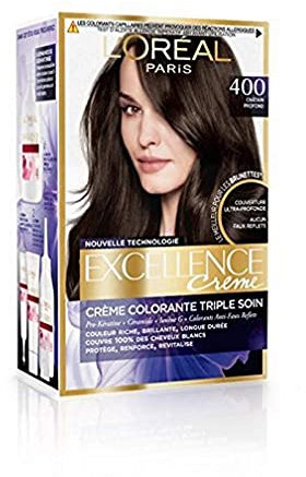 L'OREAL - EXCELLENCE crème - Pflegend und langanhaltende Farbe - Hyaluron - Ammoniakfrei - Dunkelbraun - Für braun, schwarz geeignet