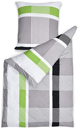 Beautissu Bettwäsche 135x200 Baumwolle 2teilig Bettwäsche-Sets 100% Baumwolle Bettwaren & Bettwäsche Sommer Sommerbettwäsche Set 1x Bettbezug 135x200 & 1x Kissenbezug 80x80 cm – Dana