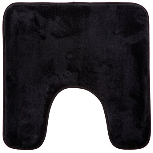 5 five simply smart 5FIVE - Tappetino per WC a forma di 48 x 48 cm, colore: Nero