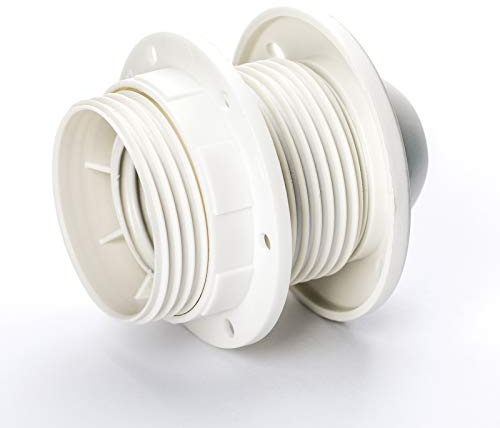 Fassung E27 Pendelfassung Kunststoff PVC Lampenfassung Schraubgewinde (weiß)