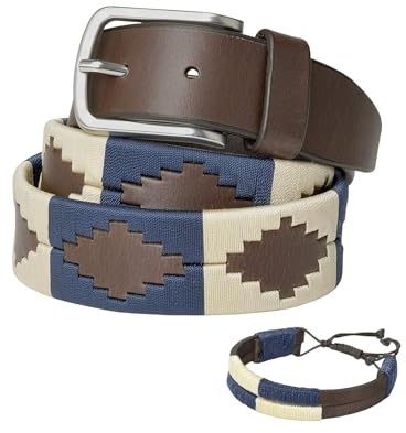 Unisex Polo Belt Black - Hög kvalitet - Handgjord - Läderbälte med presentask - Med syremmar