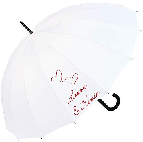 iX-brella 16-teiliger Hochzeitsschirm mit Automatik personalisiert mit Namen