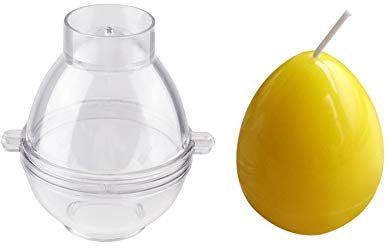 WANDIC Moldes de vela, 1 pieza de plástico con forma de huevo para hacer velas, hacer velas y manualidades