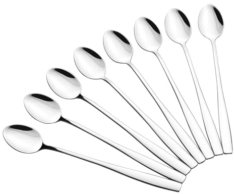 Zerdyne 12 Pieces Long Handle Iced Tea Spoon, Stainless Steel Long Handle Stirring Mixing Spoon