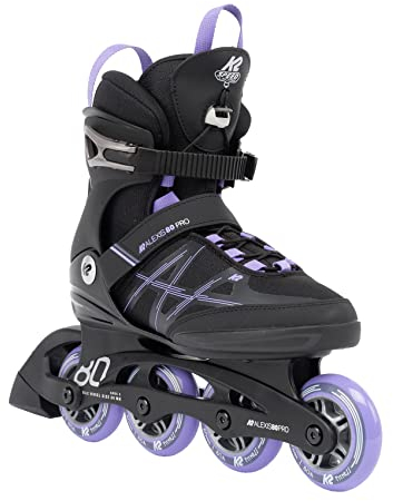 K2 Skates Damen Inline Skates Alexis 80 PRO, Black - Lavendar, 30G0213.1.1.100