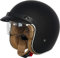 Jethelm mit Visier by BS Way: Hochwertiger Motorradhelm, ECE-Zertifiziert für Herren und Damen - Ideal für Roller, Moped, Mofa und Scooter - Retro Helm Design, Halbschalenhelm Matt Schwarz