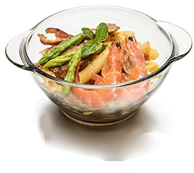 RTHGTFMW Insalatiera Famiglia 16.5 * 6.6 cm Ciotola di vetro marrone, grande insalata di vetro resistente al calore, ciotola di cristallo, ciotola di zuppa, ciotola di noodle, ciotola del dessert, cio