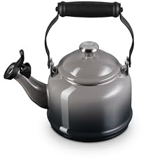 Le Creuset Hervidor de té Demi de acero esmaltado, 1.25 cuartos de galón, ostra