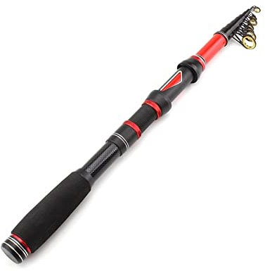FIONEL Angelsets 1 8m-3,0m. Ultrasorter Angelrute Carbon Angelpol Teleskop Reise Angelrute Tackle Lure 30-60g Teleskop-Angelrute (Size : 2.4 m)