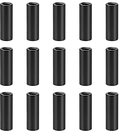 YOKIVE 15Stk Aluminium Rund Gerade Abstandshalter Schwarz M3 15mm | Verhindern Verbindung Verformung Ideal für Roboter Drohnen