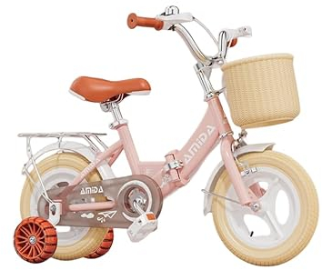 Gerrit Kinderfahrräder ab 3 Jahren Kinderfahrräder Kinderfahrräder ab 4 Jahren 12 Kinderfahrräder Mädchenfahrräder 3-7 Jahre alt Beleuchtete Stützräder mit Korb 12/14/16