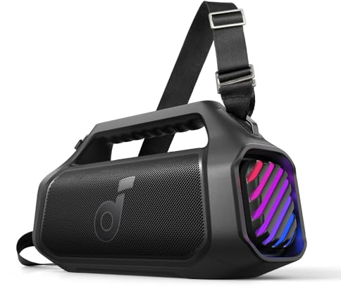 soundcore Anker Boom 2 Plus Outdoor Speaker, Bluetooth Speaker with 140W, 2+2 Channel, BassUp 2.0, 20H, Fast Charge, IPX7 Waterproof, RGB Lights, USB-C, Power Bank, for Camping, Beach, Garden
