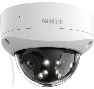 Reolink 4K 8MP 180° Dual-Lens PoE IP Camera, IK10 Vandal-Proof, Person/Vehicle/Animal Detection, Spotlight Color Night Vision, Two-Way Audio, IP67 Weatherproof, Power over Ethernet, Duo 2V PoE